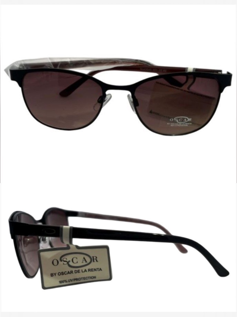 Oscar de la Renta Black Frame with Brown Gradient Lenses Sunglasses